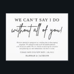 Wedding Postponement Announcement Save New Date<br><div class="desc">This wedding postponement announcement postcard is the perfect way to let your guests know that you have decided to postpone your wedding and tell them your new wedding date!</div>
