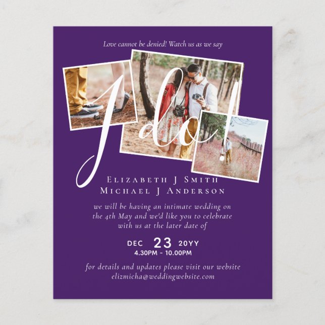 Wedding Postponement Change of Date Reception (Front)