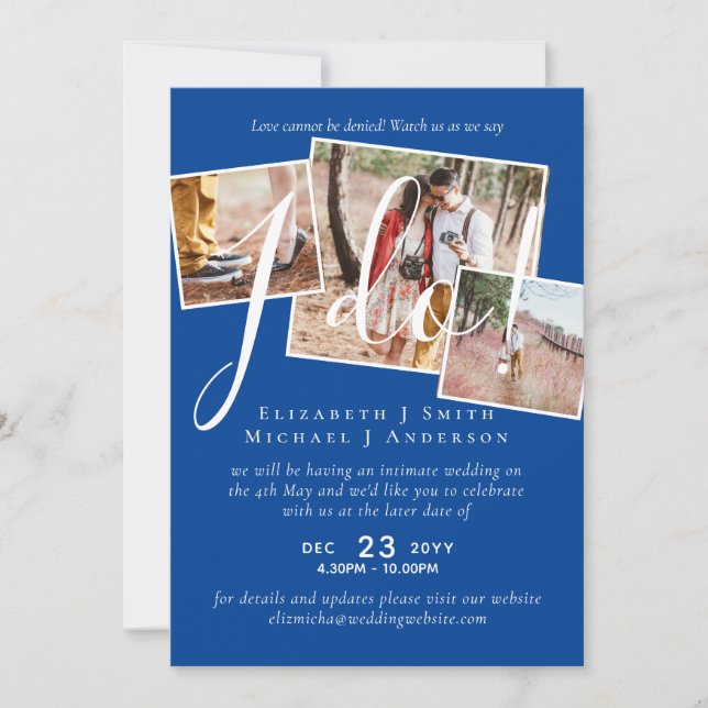 Wedding Postponement Change of Date Reception (Front)