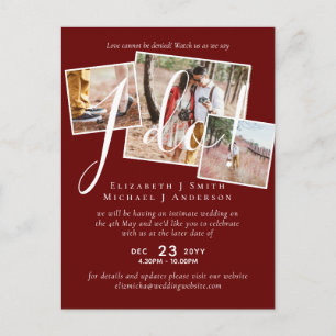 Wedding Postponement Change of Date Reception Postcard