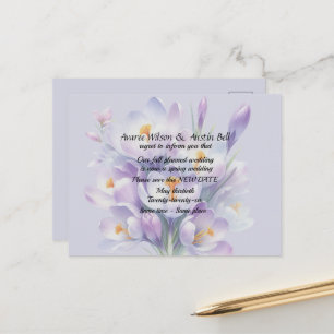Wedding Postponement Fall Colours Announcement Postcard