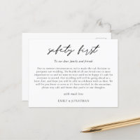 Wedding Postponement Typography Safety First COVID
