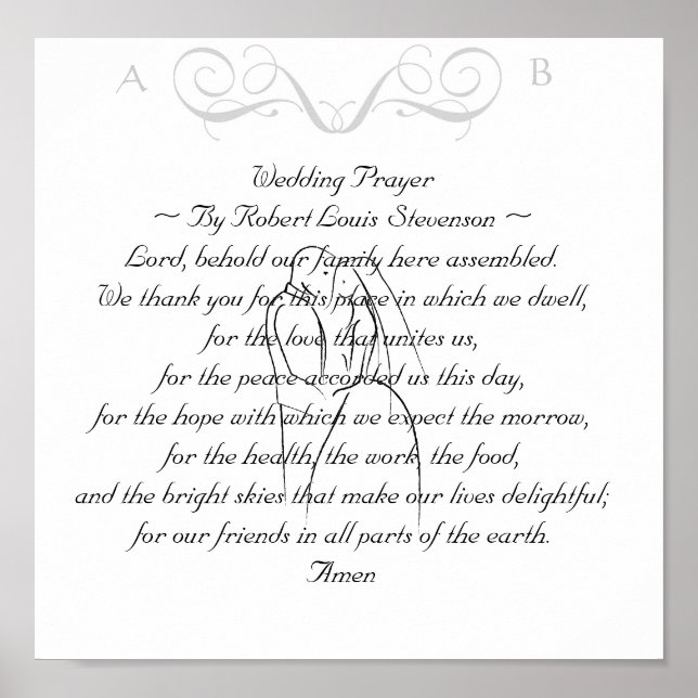 Wedding Prayer Keepsake Print (Front)