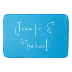 Wedding Professional Classical Sky Blue Bath Mat