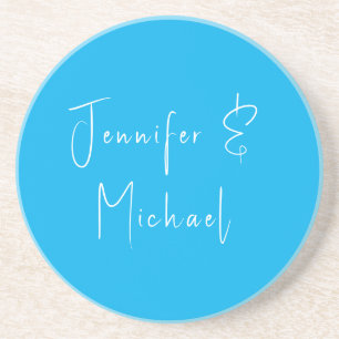 Wedding Professional Classical Sky Blue Coaster