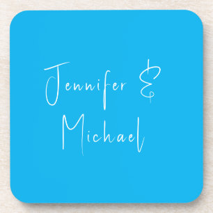 Wedding Professional Classical Sky Blue Coaster