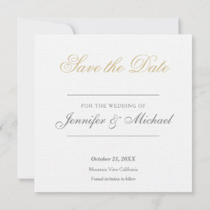 Wedding Professional Minimalist Save The Date