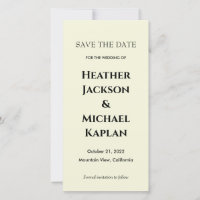 Wedding Professional Minimalist Save the Date