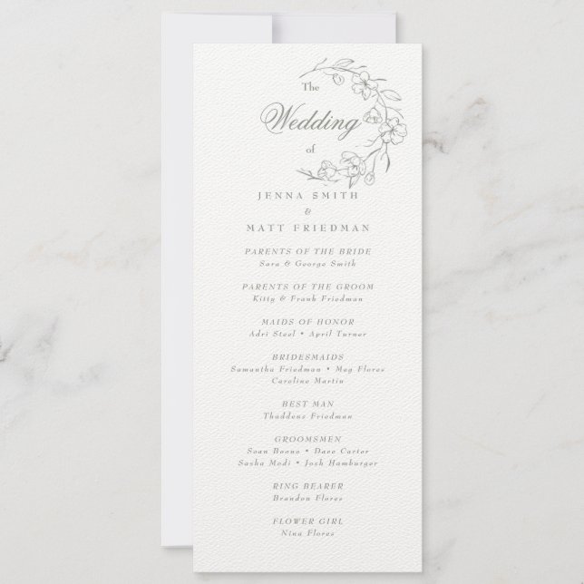 Wedding Program (Front)