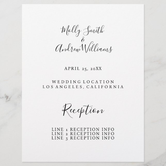 wedding PROGRAM (Front)