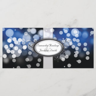 Wedding Program - Blue & Silver Bright Lights Programme