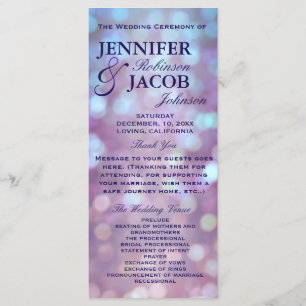 Wedding Program Bokeh Highlights Programme