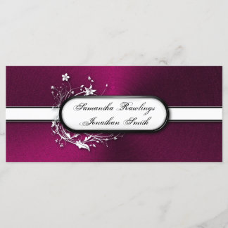 Wedding Program - Bold Metallic Floral Swirls Programme