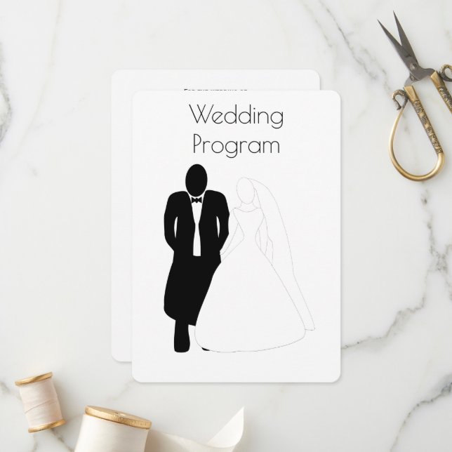 Wedding Program Bride Groom Programme (Front/Back In Situ)