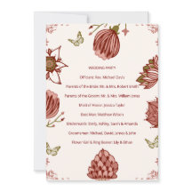 Wedding Program Elegant Botanical Party Card