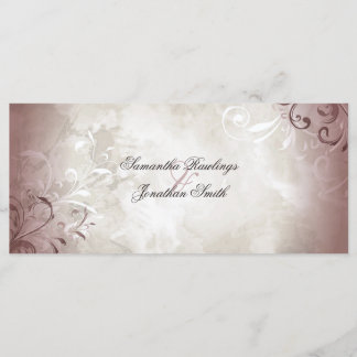 Wedding Program - Elegant Vintage Foliage & Swirls Programme