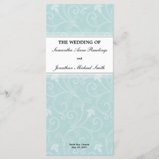 Wedding Program - Elegant White Victorian Floral Programme