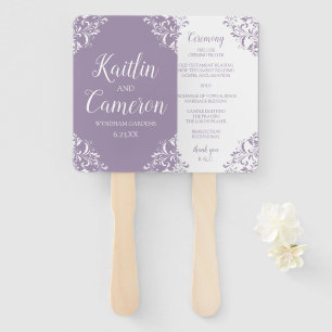 Wedding Program Fan Nadine (Lavender) 4x6