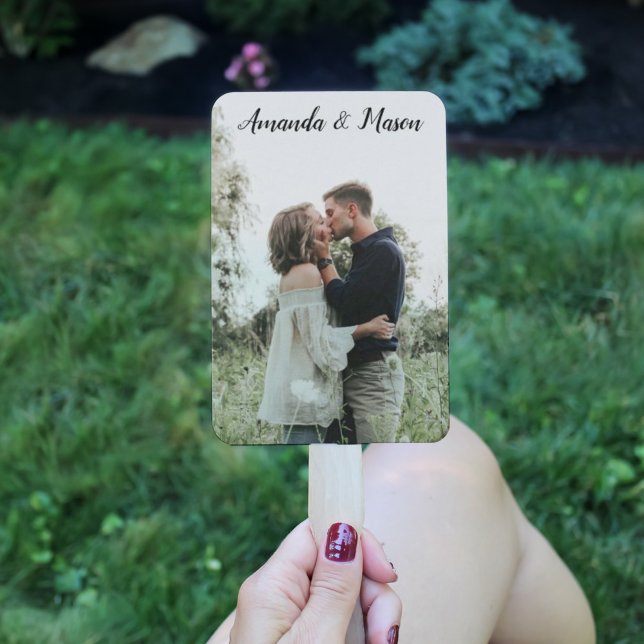 Wedding Program Fans with Photo (Creator Uploaded)