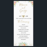Wedding program floral blush and gold elegant programme<br><div class="desc">This is a cute addition to your wedding. Look for matching stationery,  menu and decoration in our shop!</div>