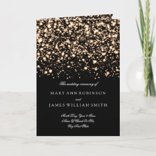Wedding Program Gold Midnight Glam Programme