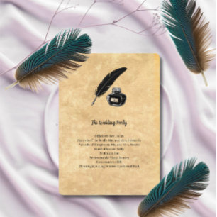 Wedding Program Gothic Quill Programme