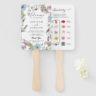 Wedding Program Hand Fan