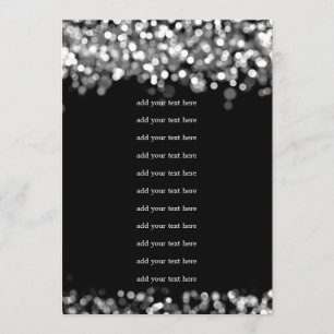Wedding Program Insert Silver Lights Invitation