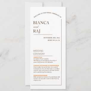 WEDDING PROGRAM INVITATION