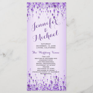 Wedding Program Lavender Confetti Programme