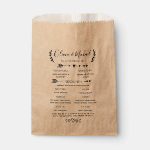 Wedding Program Order of Events Confetti Favour Bags