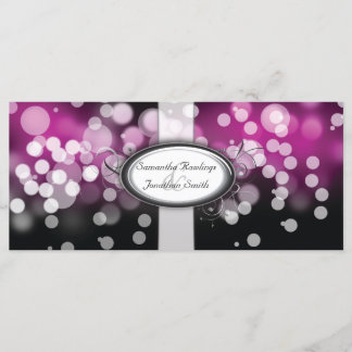 Wedding Program - Pink & Silver Bright Lights Programme