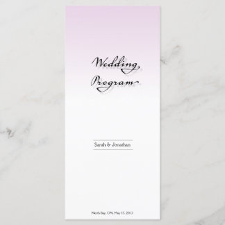 Wedding Program Plain Simple Clean Crisp Programme