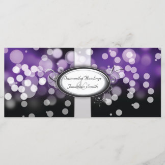 Wedding Program - Purple & Silver Bright Lights Programme