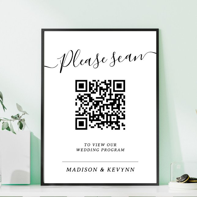 Wedding Program QR Code Poster (Creator Uploaded)
