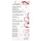Wedding Program Red White Floral Elegant Swirl
