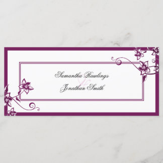 Wedding Program - Sangria & White Delicate Floral Programme