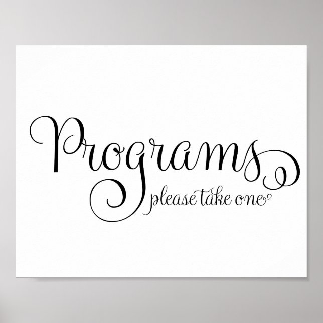 Wedding Program Sign (Front)