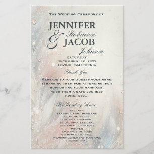 Wedding Program   Soft Pastel