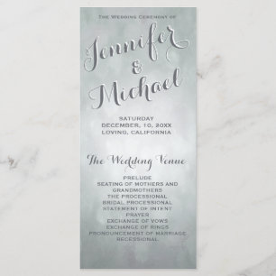 Wedding Program   Subtle Silver Highlights Programme