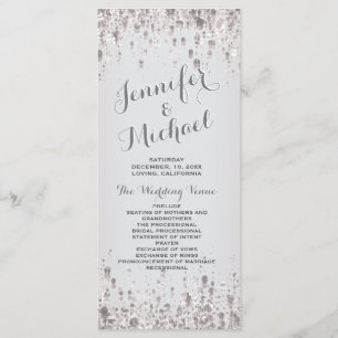Wedding Program Subtle Silver Programme