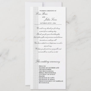Wedding program template