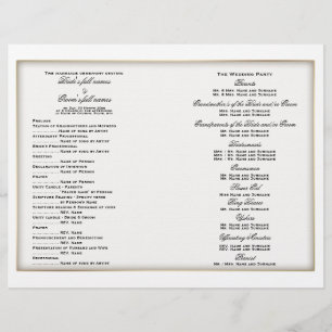 Wedding program template