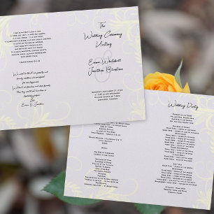Wedding Program Template Lavender Flourish