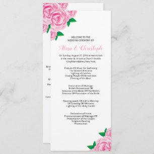 Wedding Program Templates for Ceremony
