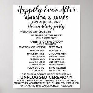 Wedding Program/Unplugged Sign