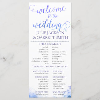 Wedding Program - Watercolor US Wedding Program Programme