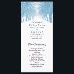 Wedding Program Winter Trees Avenue Path Programme<br><div class="desc">Customise this lovely stylish modern Winter Wedding Program Cards featuring an original image of a Winter Trees Avenue designed in blue and white colour combination. Matching Wedding Invitation,  RSVP Card,  Directions Card,  Rehearsal Dinner Invitation and Thank You Favour Stickers can be found here:</div>