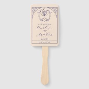 Wedding Programme Hearts Crystals Tarot Moon Stars Hand Fan