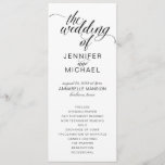 Wedding Programs - Typography Calligraphy (Black) Programme<br><div class="desc">Sketched Calligraphy / Typography Simple One Page Wedding Programs (Black): This calligraphy wedding program is a little rustic, a little elegant and a little whimsical. Easy to edit... it's a perfect fit for bride's on a budget (and short on time). The text "The Wedding Of" is set to black, but...</div>